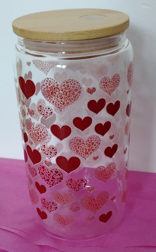 Verre plein de coeur